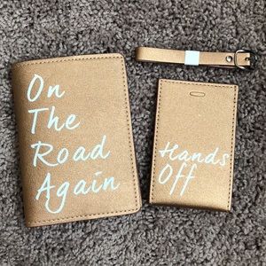 New passport and luggage tag.